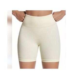 WILO THE‎ LABEL Ribbed High Waisted Biker Shorts Athleisure Gym Activewear Yoga